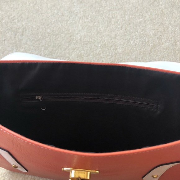 Orange and White Envelope Purse - Picture 8 of 10